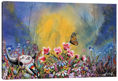 Paula's Garden Canvas Art Print - Monarch Butterflies