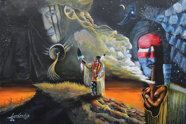 Storytellers: Grandfather's Prayer by Red Bird Smith Art