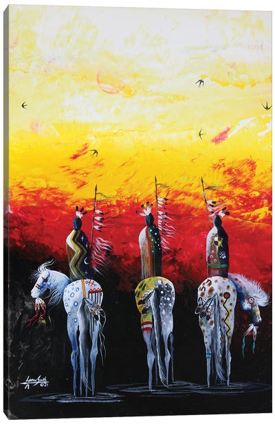 III Follow The Sun Canvas Art Print - Indigenous & Native American Culture