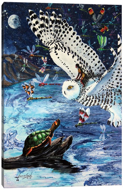 Water Woman Canvas Art Print - Dragonfly Art