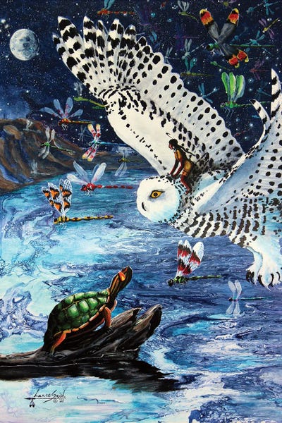 Dragonflies: Water Woman by Red Bird Smith Art