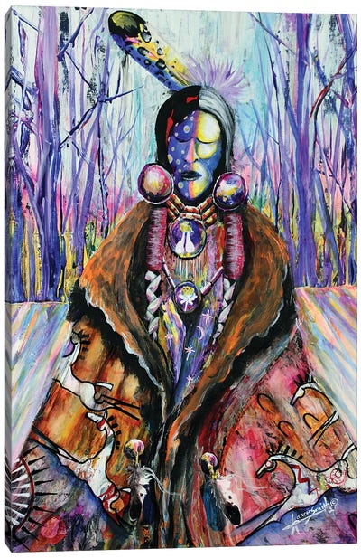 Morning Prayer Canvas Art Print - Art by Native American & Indigenous Artists