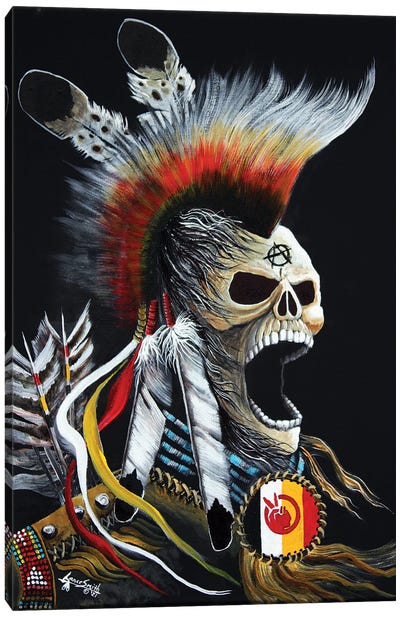 Ancestral Rage Canvas Art Print - Art by Native American & Indigenous Artists