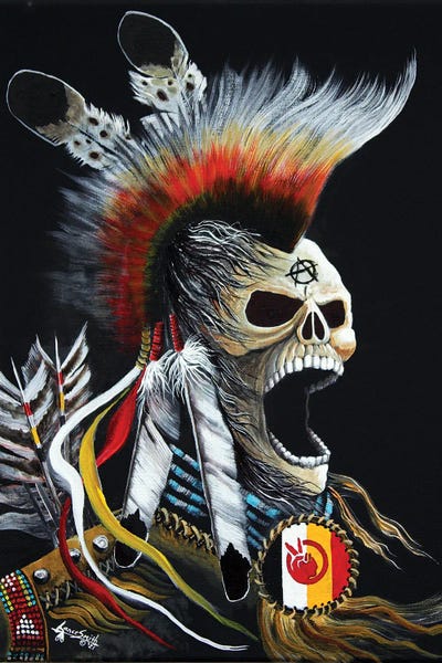 Indigenous & Native American Culture: Ancestral Rage by Red Bird Smith Art