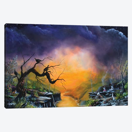 Grouse Dream Scape Canvas Print #RDB59} by Red Bird Smith Art Canvas Art Print