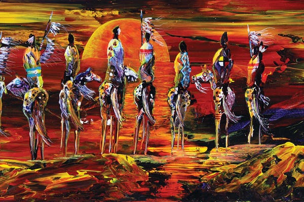 Native American Décor: Sundogs by Red Bird Smith Art