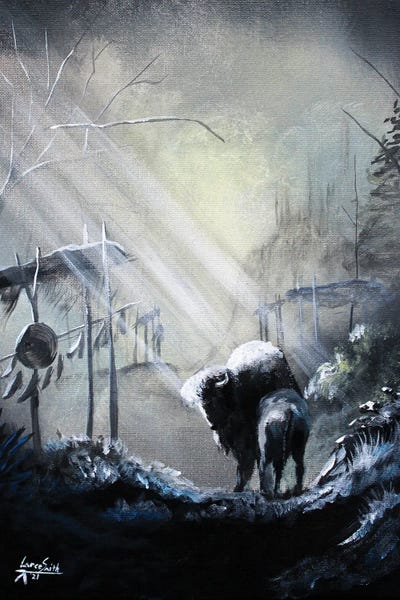 Bison & Buffaloes: Hallowed Ground by Red Bird Smith Art