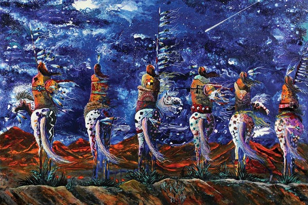 The New West Movement: Blue Star Night by Red Bird Smith Art
