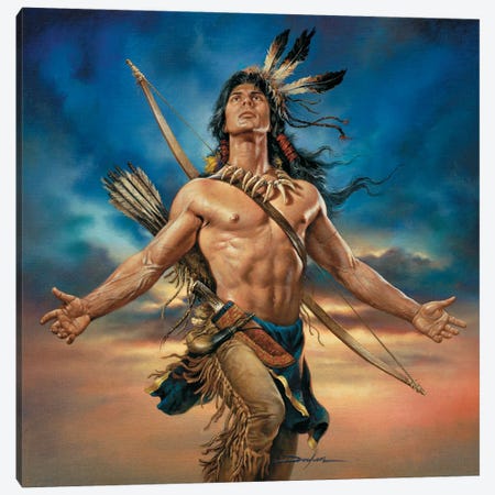Gathering Of Nations-Defender Of Pride Canvas Print #RDC10} by Russ Docken Canvas Art