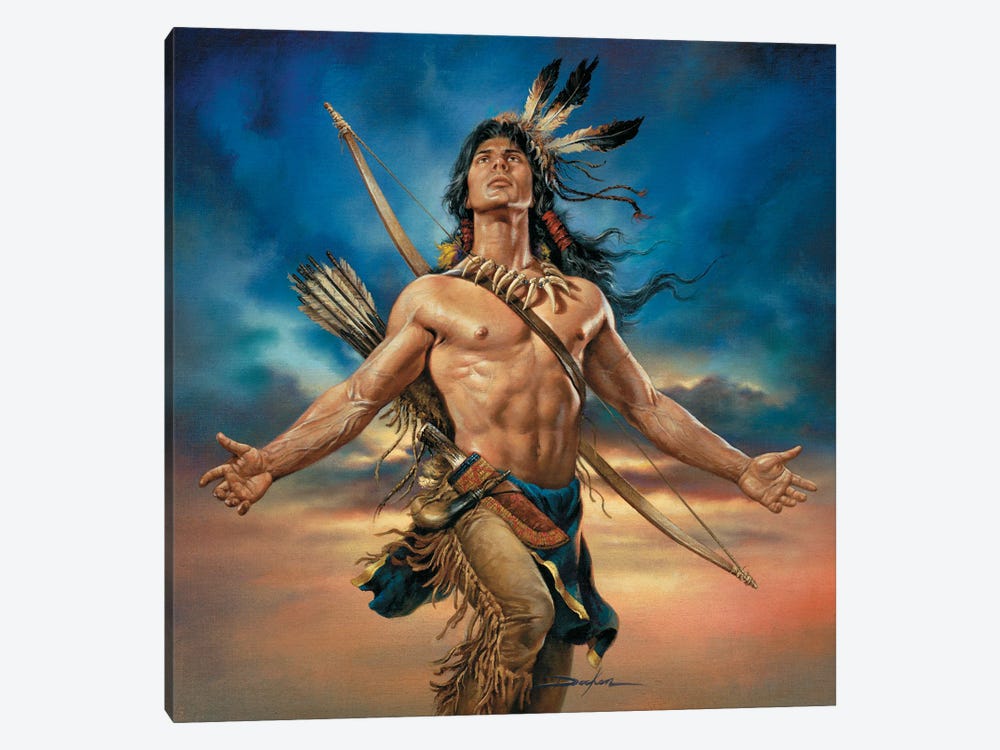 Gathering Of Nations-Defender Of Pride by Russ Docken 1-piece Canvas Art