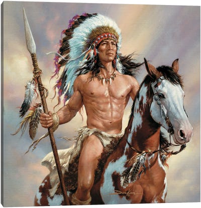 Gathering Of Nations-Defender Of Truth Canvas Art Print - Indigenous & Native American Culture