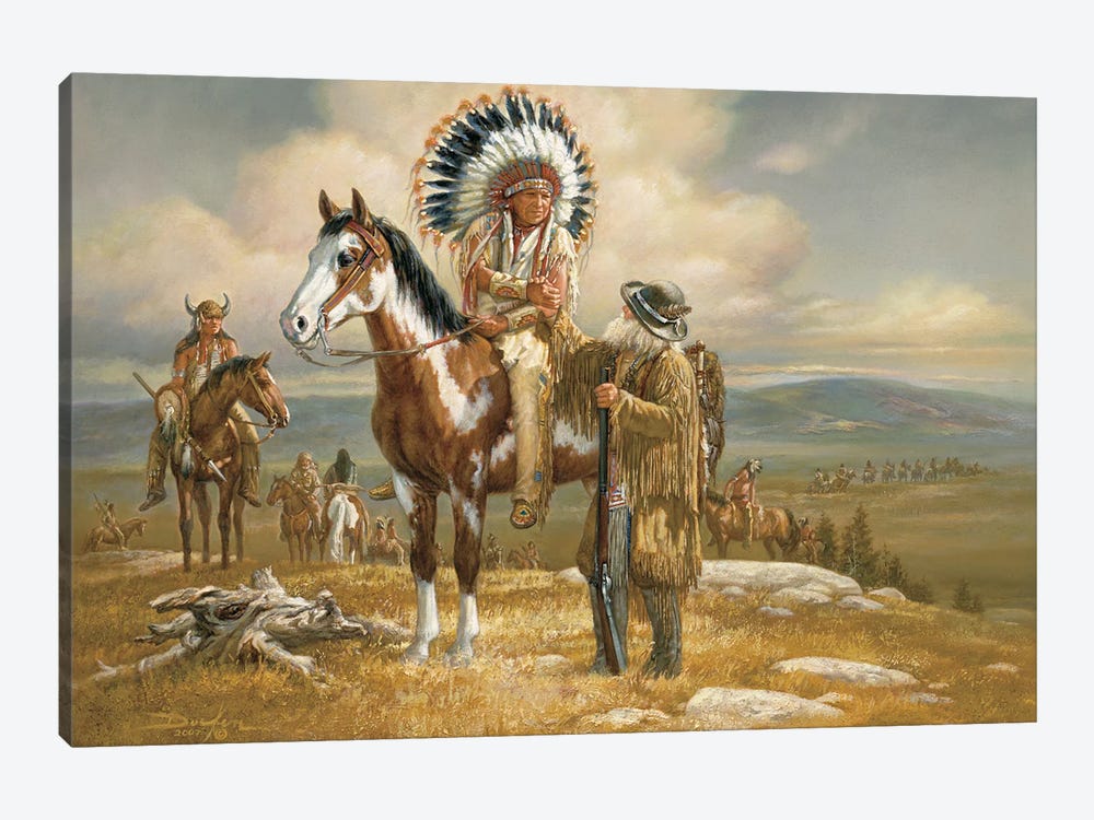 A New Beginning-Native Americans by Russ Docken 1-piece Canvas Artwork