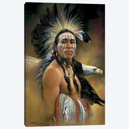 Eagle Vision-Native American Canvas Print #RDC8} by Russ Docken Canvas Artwork