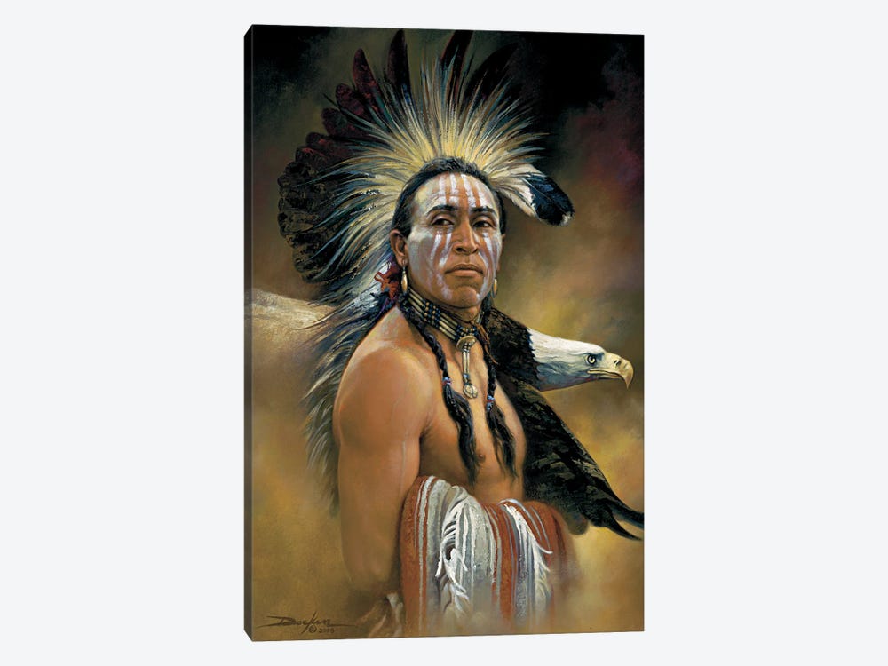 Eagle Vision-Native American by Russ Docken 1-piece Canvas Art Print