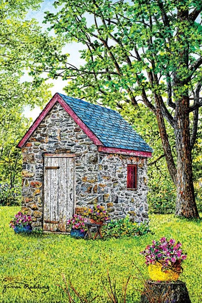 Spring at the Springhouse by James Redding canvas print