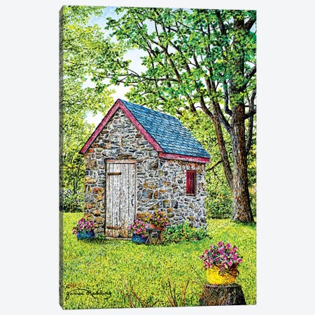 Spring at the Springhouse Canvas Print #RDD13} by James Redding Canvas Print