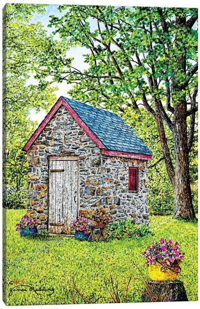 Spring at the Springhouse Canvas Art Print - James Redding