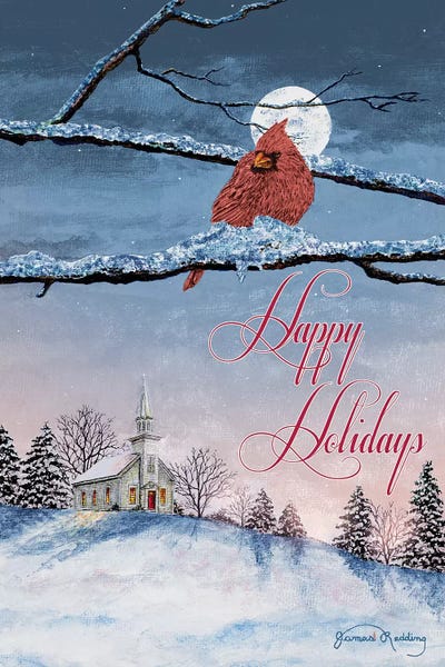 Cardinals: Happy Holiday Cardinal by James Redding