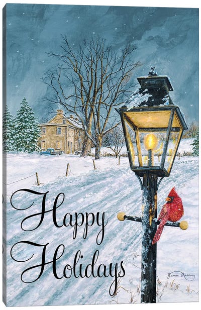 Happy Holidays Canvas Art Print - James Redding