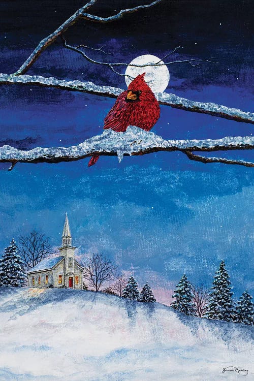 Little White Church On Hill by James Redding wall art