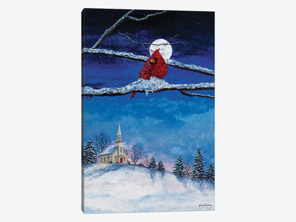 Little White Church On Hill by James Redding 1-piece Canvas Artwork