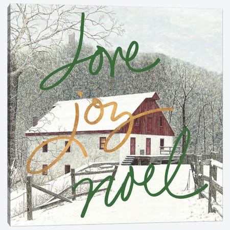 Love Joy Noel Canvas Print #RDD34} by James Redding Canvas Art
