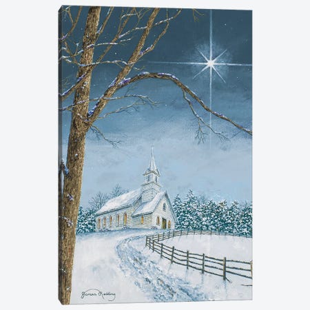 Shining Holiday Star Canvas Print #RDD39} by James Redding Canvas Art Print