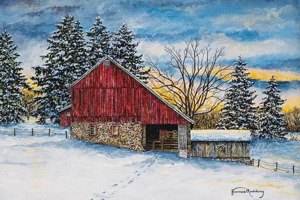 Rustic Winter: Stovers Mill Barn by James Redding