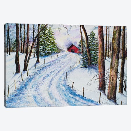 Winter's Glow Canvas Print #RDD49} by James Redding Canvas Wall Art
