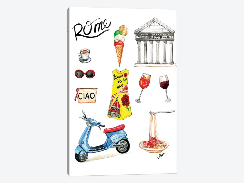 Rome by Rongrong DeVoe 1-piece Canvas Artwork