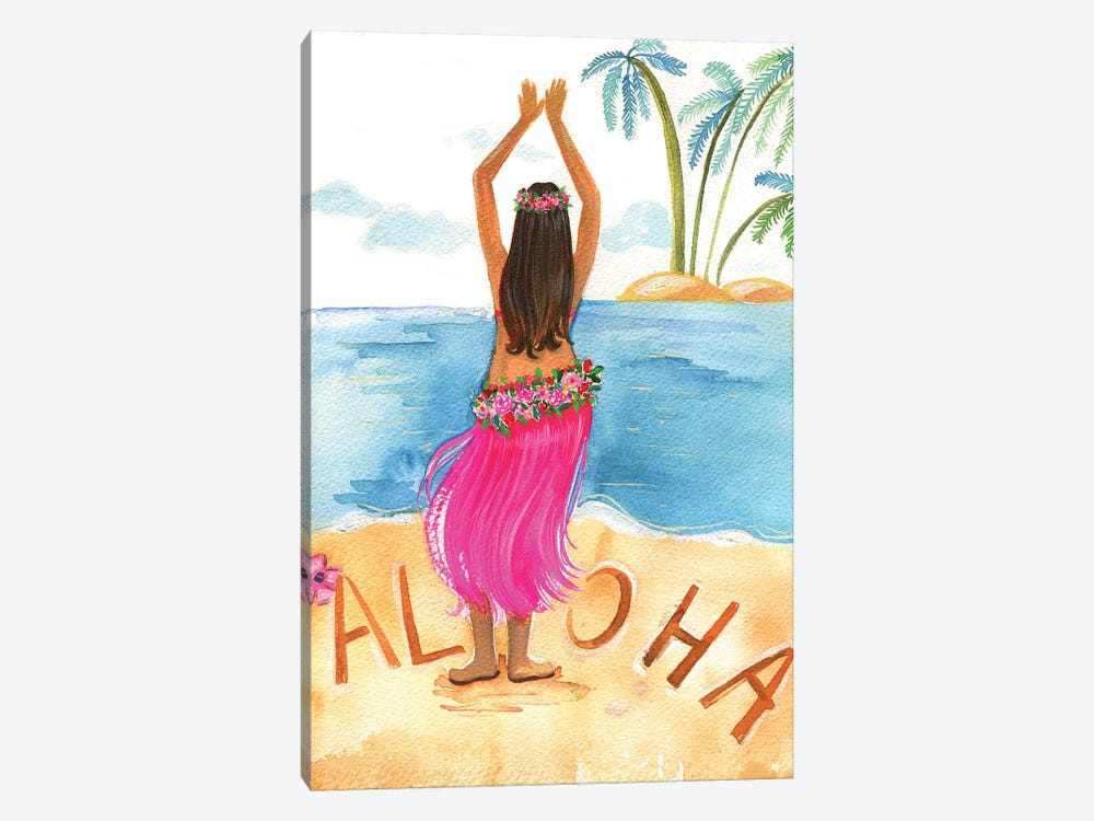 Aloha Girl by Rongrong DeVoe 1-piece Canvas Art Print