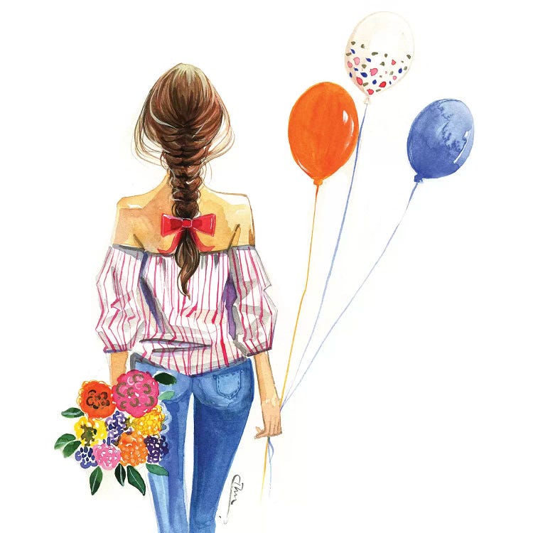 Balloon Girl by Rongrong DeVoe wall art