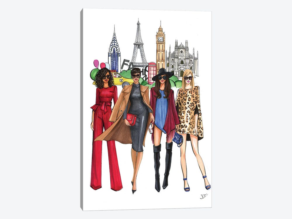 Fashion Week Ladies by Rongrong DeVoe 1-piece Canvas Artwork