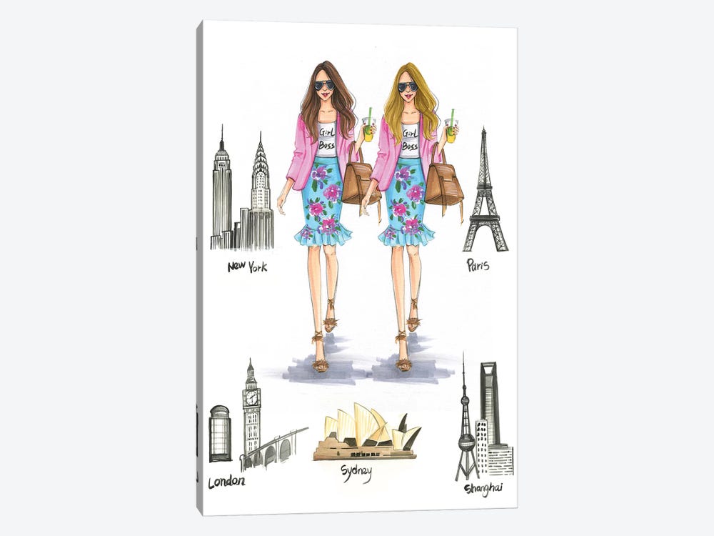 Girl Bosses Around The World by Rongrong DeVoe 1-piece Canvas Artwork