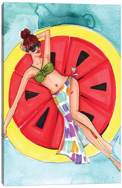 Illustration For Eres Canvas Art Print - Women's Swimsuit & Bikini Art