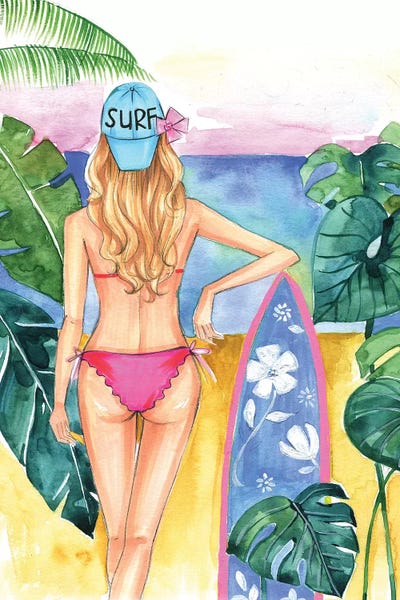 Women's Swimsuits: Surf Girl by Rongrong DeVoe