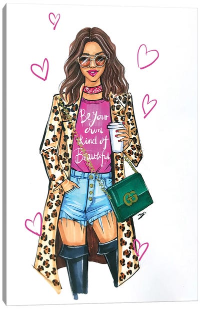 Be Your Own Kind Of Beautiful Canvas Art Print - Fashion Illustrations