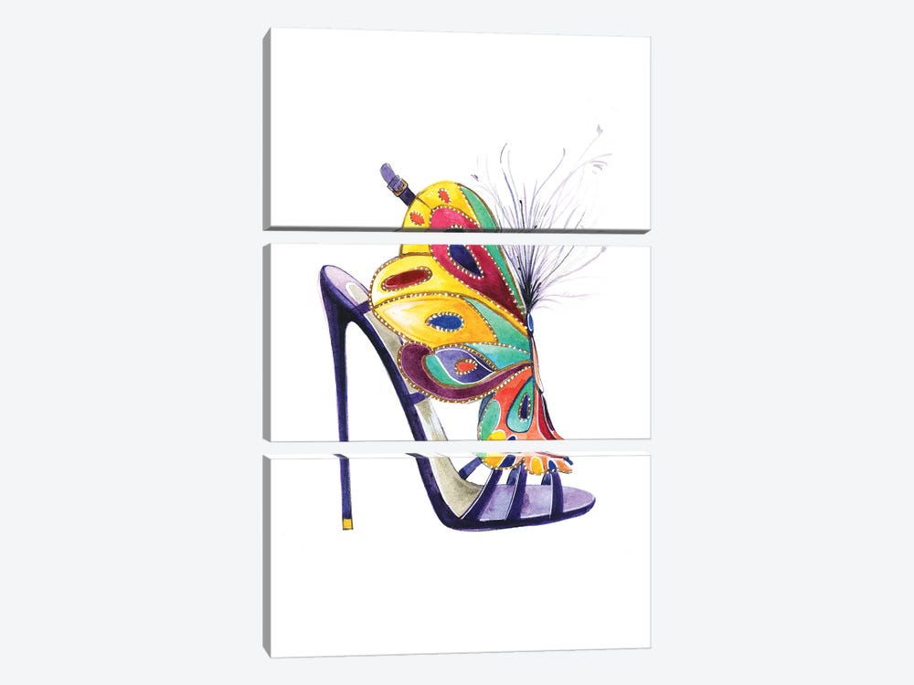 Butterfly Shoes By Brian Atwood by Rongrong DeVoe 3-piece Art Print