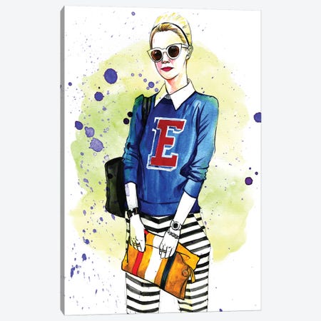 Fashion Blogger, Blair Canvas Print #RDE164} by Rongrong DeVoe Canvas Art Print