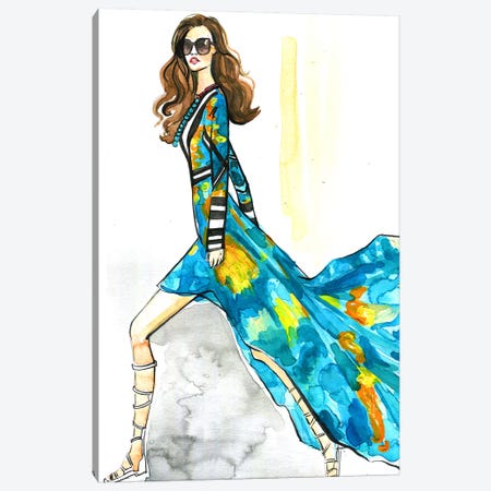 Fashion Lady Canvas Print #RDE165} by Rongrong DeVoe Canvas Art Print