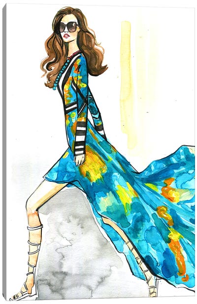 Fashion Lady Canvas Art Print - Dress & Gown Art