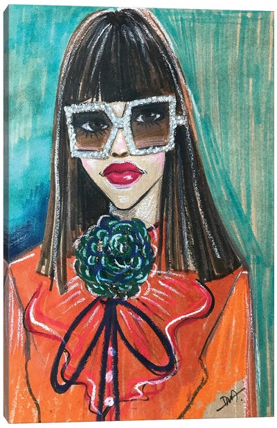 Gucci Portrait Canvas Art Print - Women's Top & Blouse Art