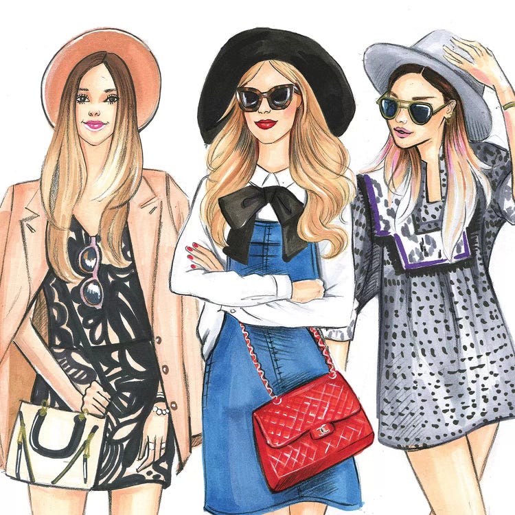 Hat Ladies by Rongrong DeVoe wall art