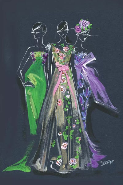 Fashion Illustrations: Marchesa Spring Gown by Rongrong DeVoe
