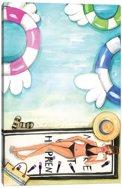 Maybelline New York Hamptons Invitation, No Logo Canvas Art Print - Women's Swimsuit & Bikini Art