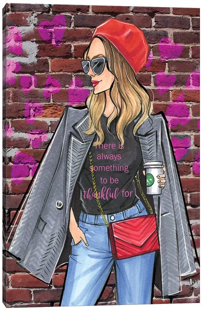 There Is Always Something To Be Thankful For Canvas Art Print - Women's Coat & Jacket Art
