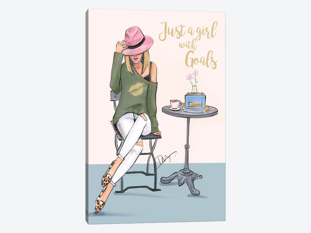 A Girl With Goals by Rongrong DeVoe 1-piece Canvas Artwork