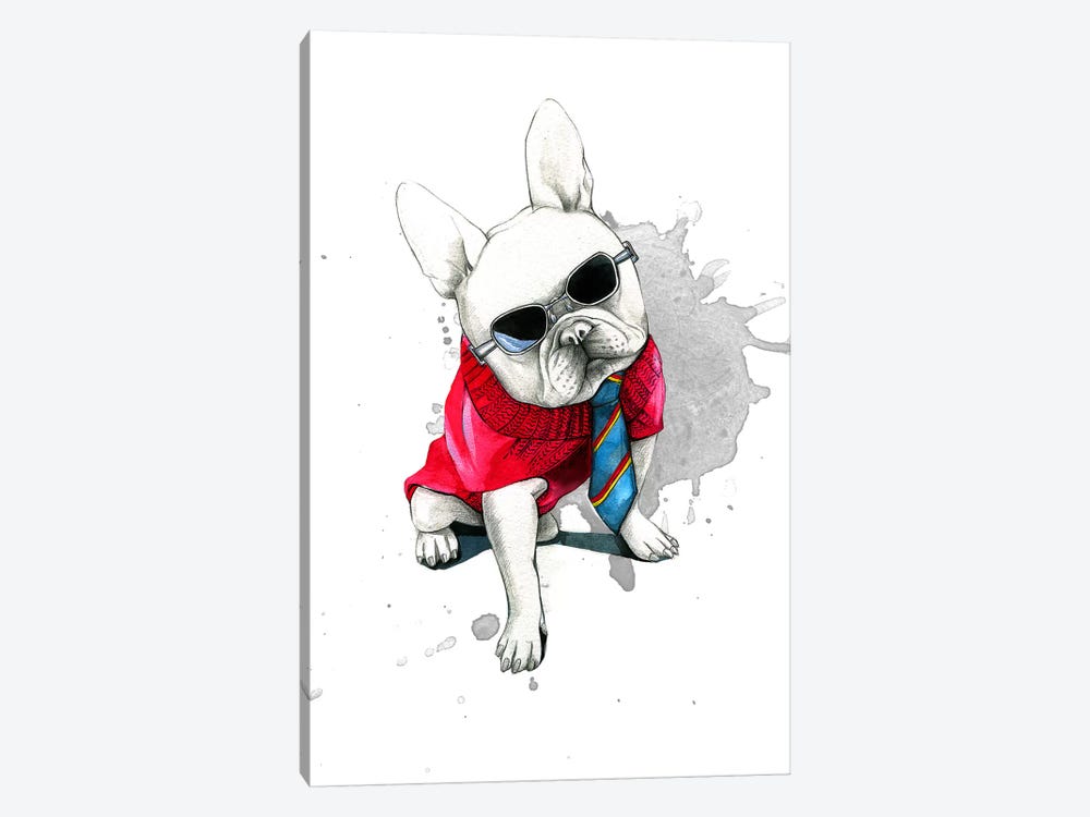 Bulldog by Rongrong DeVoe 1-piece Art Print