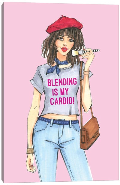 Blending Is My Cardio Canvas Art Print - Rongrong DeVoe