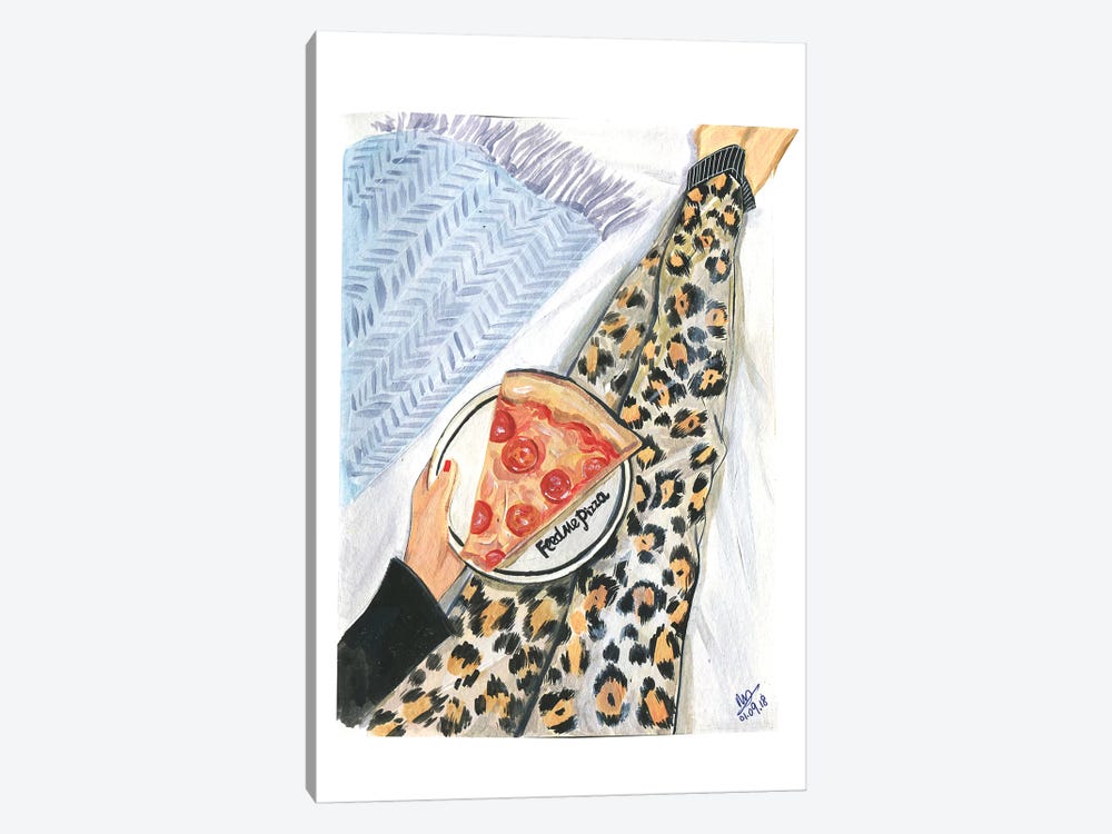Feed Me Pizza by Rongrong DeVoe 1-piece Canvas Print